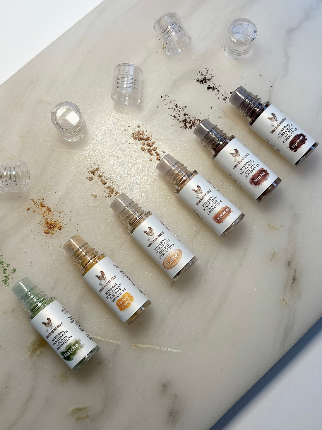 Mineral sunscreen colour correctors for rosacea and redness