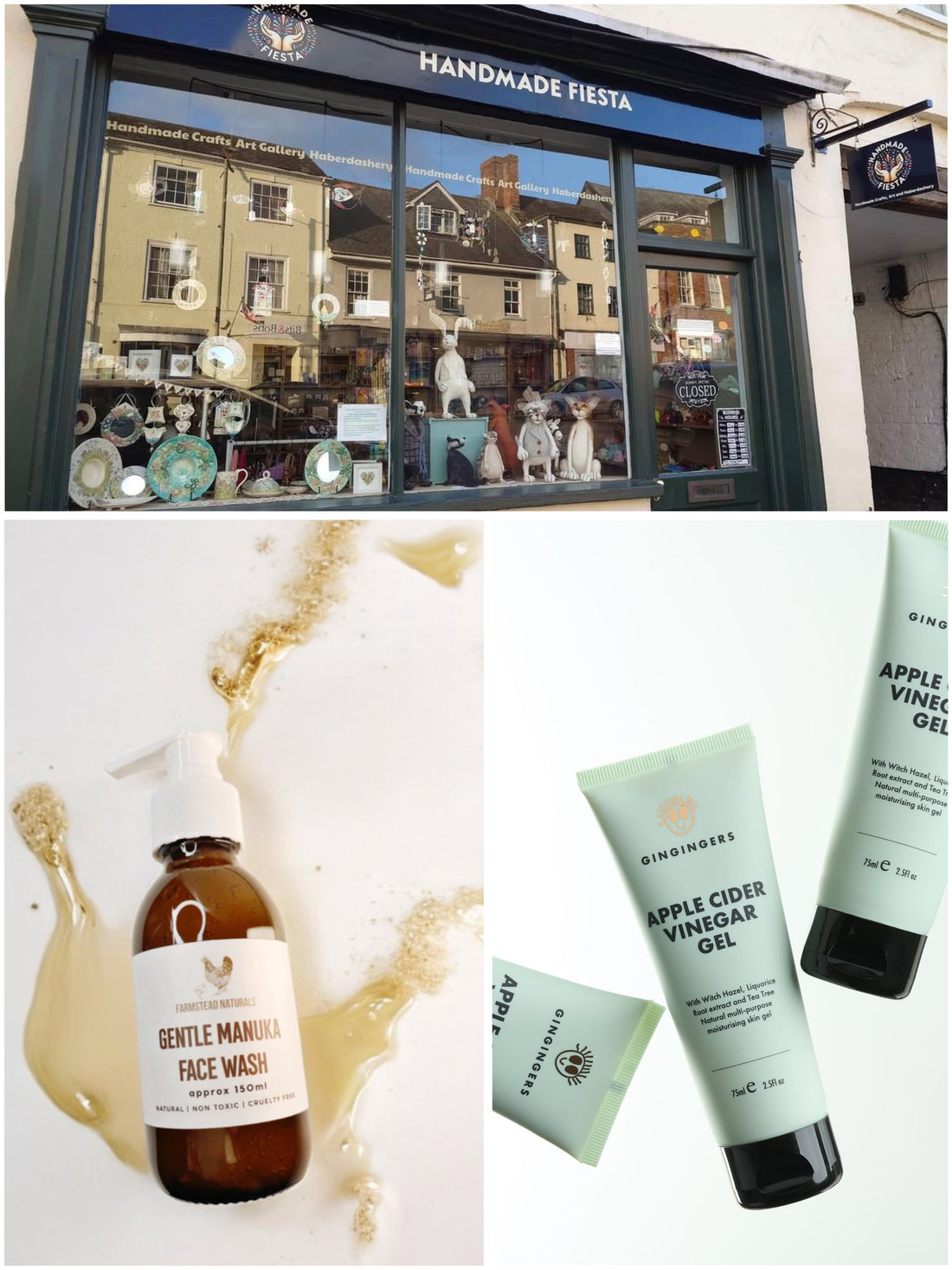 Farmstead Naturals and GinGingers are available in store at Handmade Fiesta from 2nd March 2026