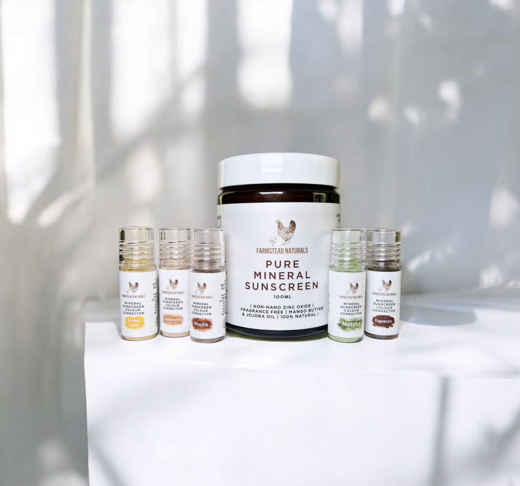 Zinc sunscreen colour correctors