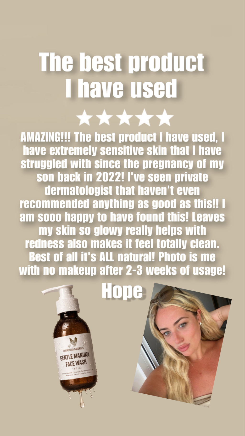 Gentle Manuka Face Wash for Sensitive & Rosacea-Prone Skin