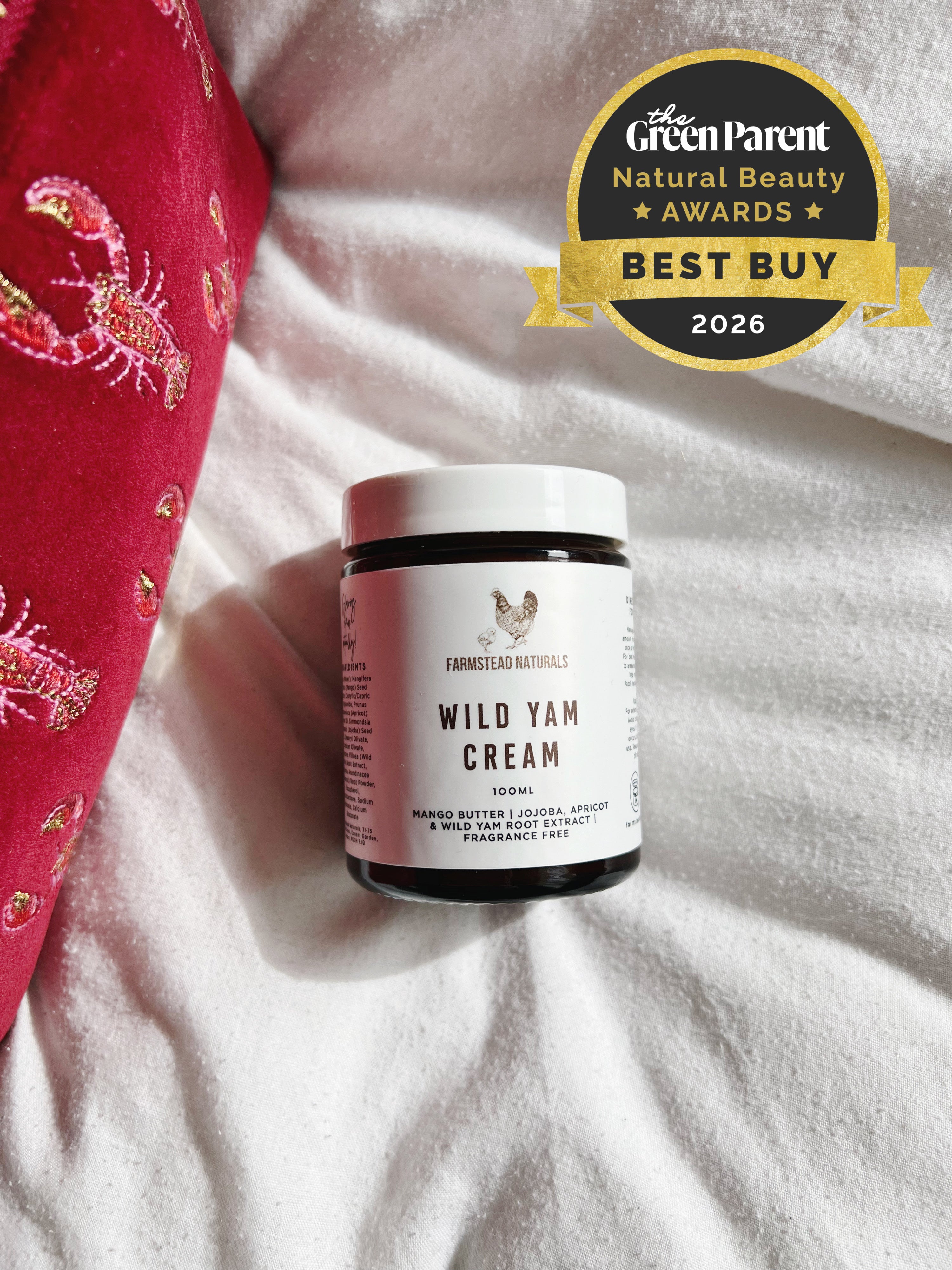 Wild Yam Cream for Menopause & Sensitive Skin (Fragrance Free)