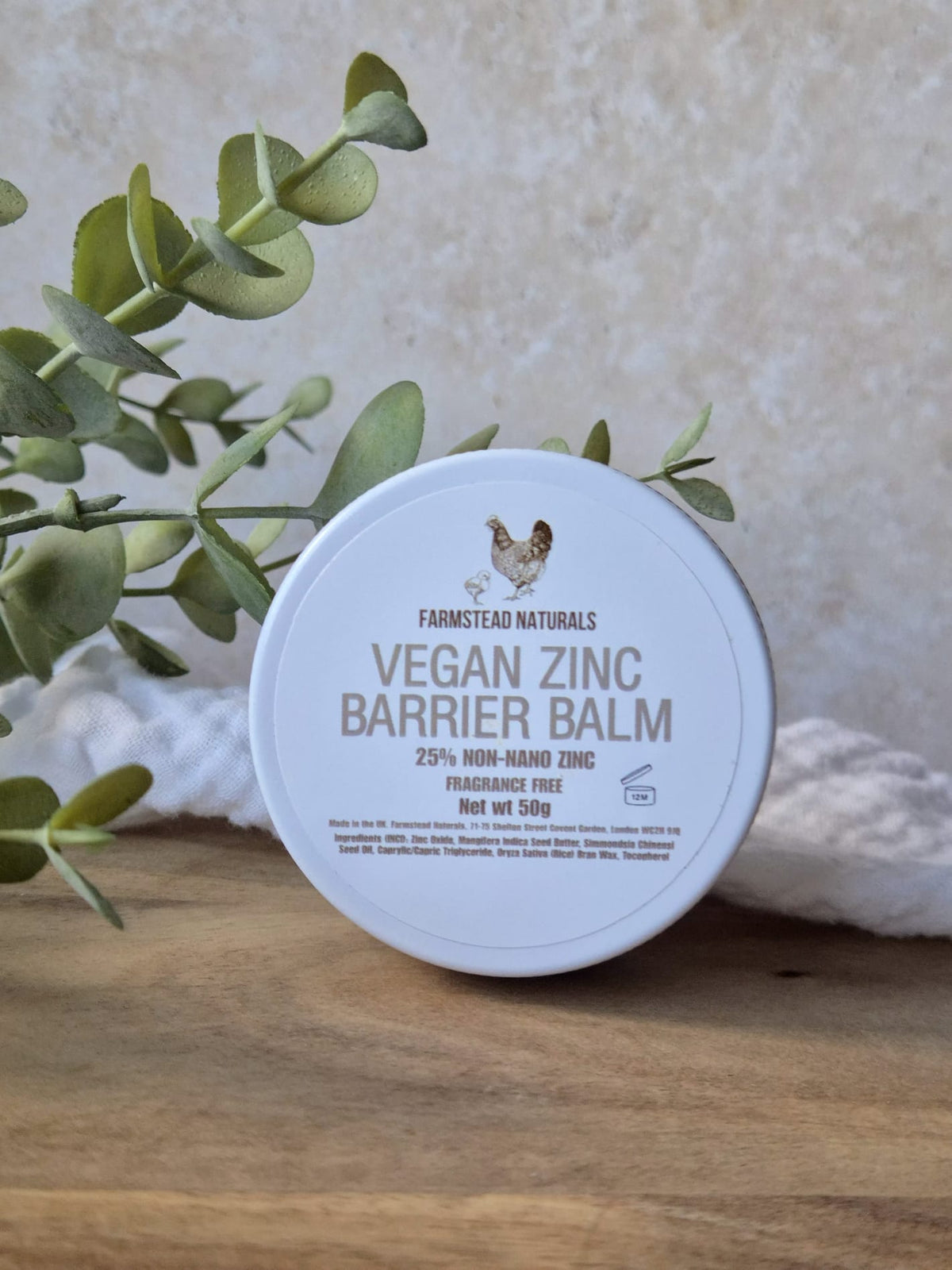 Vegan Zinc Barrier Balm (25% Non-Nano Zinc)