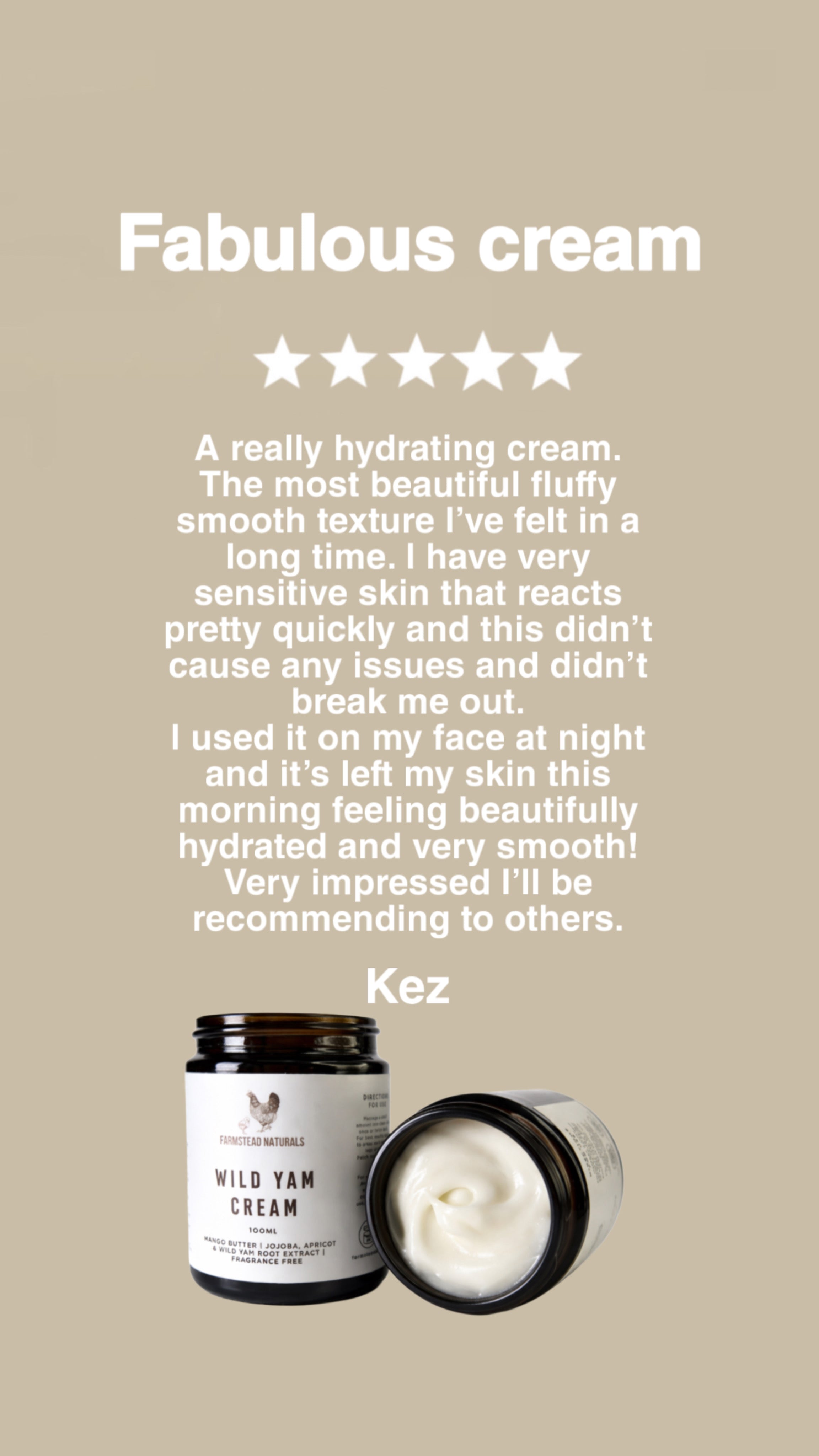 Wild Yam Cream for Menopause & Sensitive Skin (Fragrance Free)